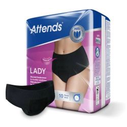 Attends Lady discreet underwear zwart 3M