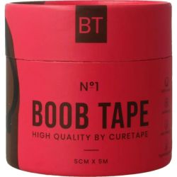 Curetape Boobtape no 1 incl. nipple covers - 5cm x 5m blac