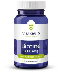 Vitakruid Biotine 2500 mcg voor Huid, Haar & Nagels