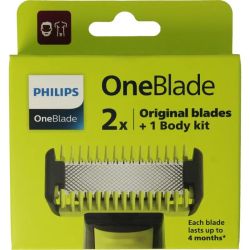 Philips Oneblade face & body mesjes navulverpakking