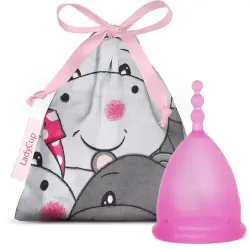 Ladycup Menstruatiecup pinky hippo maat S