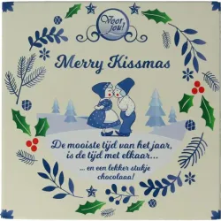 Voor Jou! Wensreep Delftsblauw Kerst merry kissmas