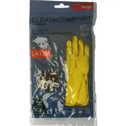 Clean-Comfort Huishoudhandschoen geel maat L