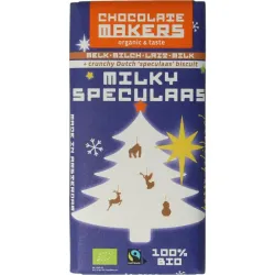 Chocolatemakers Kerstreep milky speculaas bio