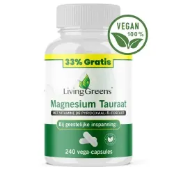 Livinggreens Magnesium tauraat   vitamine B6 voordeelverpakking
