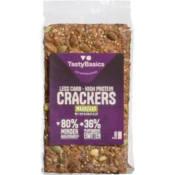 Tastybasics Less carb-high protein crackers maanzaad