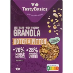 Tastybasics Less carb-high protein granola noten & pitten