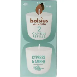 Bolsius Clean light cypress & amber navul