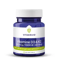 Vitakruid Vitamine D3 & K2 in MCT-olie voor verhoogde opname