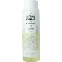 Therme Zen white lotus foaming bath oil