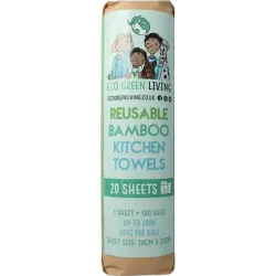 Eco Green Living Keukenrol bamboo 20 vellen