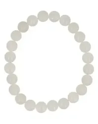 Ruben Robijn Kralenarmband jade wit 8mm