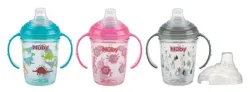 Nuby Antilekbeker handvat & print 240ml 6  maanden