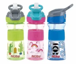 Nuby Flip it beker zachte tuit 360ml 3  jaar