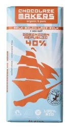 Chocolatemakers Reep tres hombres 40% melk zeezout fairtrade bio