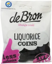 De Bron Muntendrop/liquorice coins suikervrij