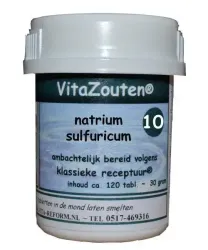 Vitazouten Natrium sulfuricum VitaZout nr. 10