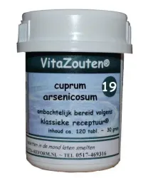 Vitazouten Cuprum arsenicosum VitaZout nr. 19