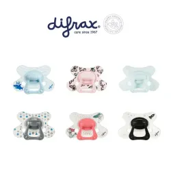 Difrax Fopspeen natural 6  maanden met ring