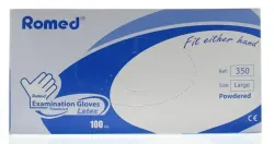 Romed Latex handschoen niet steriel gepoederd L