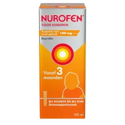 Nurofen Suspensie kind 100 mg/5 ml sinaasappel suikervrij