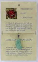 Steengoed Sterrenbeeldsteen hanger kreeft