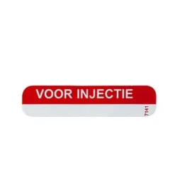 Spruyt Hillen Sticker voor injectie rood