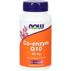 NOW Co-enzym Q10 60 g met omega-3 visolie