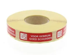 Blockland Strooketiket voor gebruik schudden 44 x 11mm