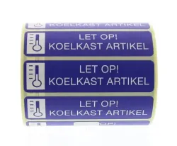 Spruyt Hillen Sticker let op koelkast artikel