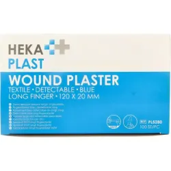 Hekaplast Vingerpleister detectable 120 x 20 haccp elastisch