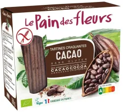 Pain Des Fleurs Krokante bio crackers met cacao bio