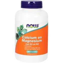 NOW Calcium en Magnesium met D3 en K2