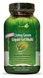 Irwin Naturals Living green liquid gel multi for women