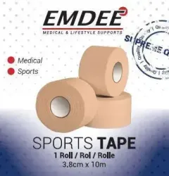 Emdee Sport tape 3.8cm x 10m huidkleur