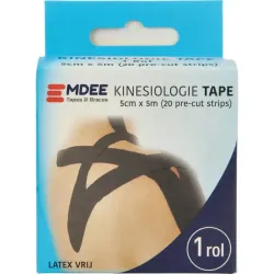 Emdee Kinesio tape zwart pre cut