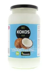 Hanoju Kokosolie virgin glasfles bio
