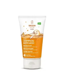 Weleda Kids 2-in-1 shampoo & bodywash blije sinaasappel