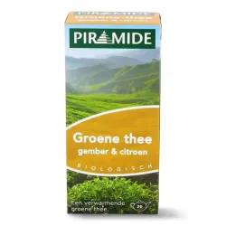 Piramide Groene thee met gember en citroen bio