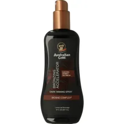 Australian Gold Dark tanning accelerator spray gel met bronzer