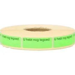 Spruyt Hillen Etiket U hebt nog tegoed
