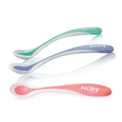 Nuby Warmtegevoelige lepel met zachte rand 3  maanden