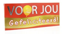 Voor Jou! Wensreep melkchocolade gefeliciteerd