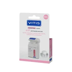 Vitis Floss soft waxed expanding fluor roze 50 meter