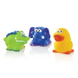 Nuby Spuitende badspeeltjes: krokodil, olifant en eend