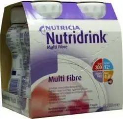 Nutridrink Multi fibre aardbei 200ml