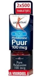 Lucovitaal Melatonine duo 0.1mg 2 x 500 tabletten