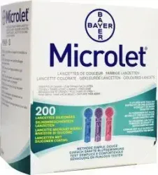 Bayer Microlet lancet gekleurd P6571