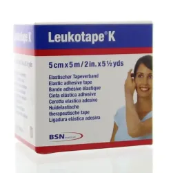 Leukotape K elastische tape 5m x 5cm huidkleur