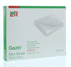 Gazin Gaaskompres 7.5 x 7.5 steriel 5 x 2